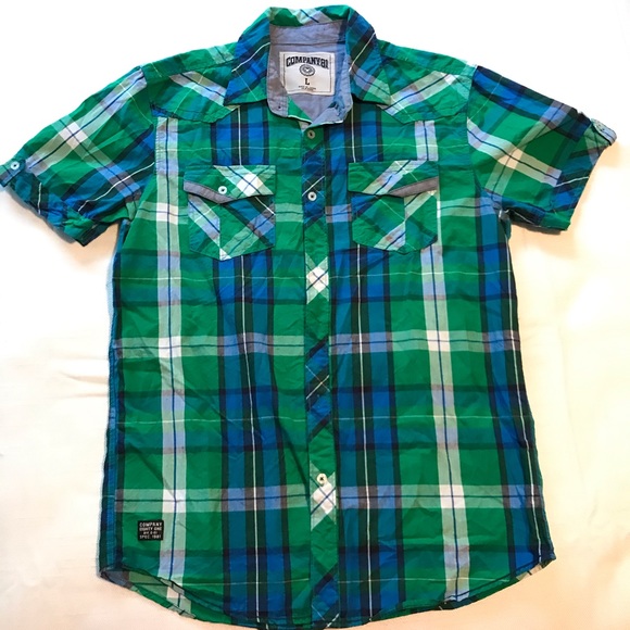 Bundle 3 items Mens Button Up Short Sleeve Tops - Picture 2 of 4
